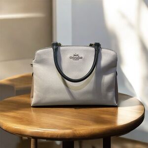 Coach Women's Satchel in Cream and Black